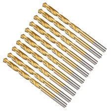METALLIXITY Drill Bit 13/64 10Pcs, 4241 High-Speed Steel Straight Shank Titan...