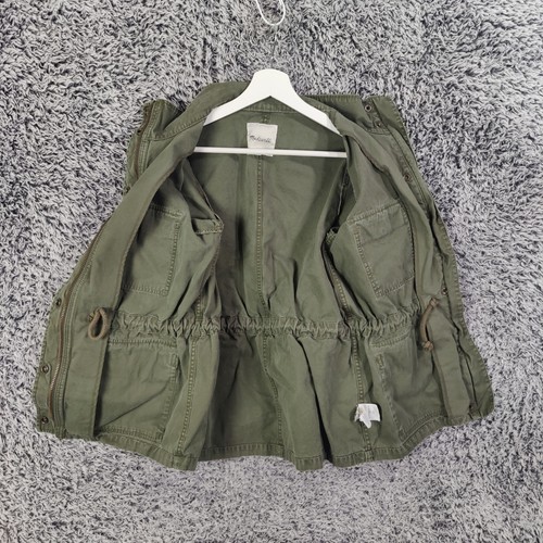 Madewell Damen Utility Safari Militär Jacke grün kleine Baumwolltaschen - Bild 2 von 13