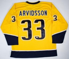 VIKTOR ARVIDSSON Autographed NASHVILLE PREDATORS Custom #33 Jersey JSA CERTIFIED