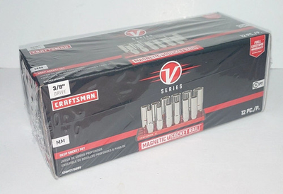 #ad #ad Craftsman V Series 3 8quot; Drive 6 Point Metric Deep Socket Set CMMT17560V $48.95