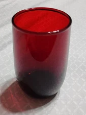 Vintage ROYAL RUBY Red Juice Glass Small Tumbler 3-1/2" X 2"