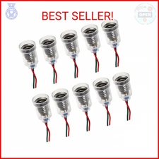 GutReise 10 Pack LED Screw-Mount E10 Small Bulbs Holder with Wire Socket for Hom