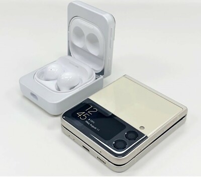 Samsung Galaxy Buds 2/Pro/Live Z Flip 3 Cover Case - Black Cream