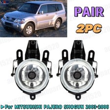 For MITSUBISHI PAJERO SHOGUN 2003-2006 New Front Bumper Fog Light Lamp PAIR 2PC
