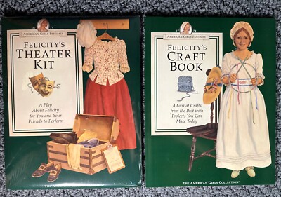 Vintage American Girl Pastimes Felicity's Craft Book & Theater Kit NEW Sealed