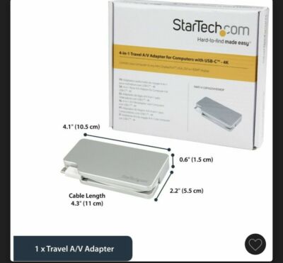  StarTech: 4-in-1 Travel A/V Adapter: USB-C 4K