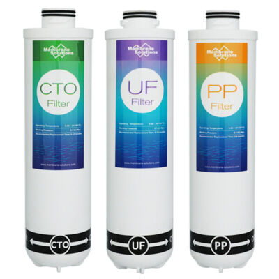 CTO PP UF Replacement Filters For Model QU3 Under Sink Water Filter System