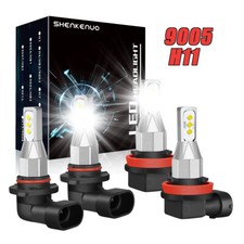 4PCS LED Headlight Globes High Low Beam White For Toyota Prado J150 2010-17