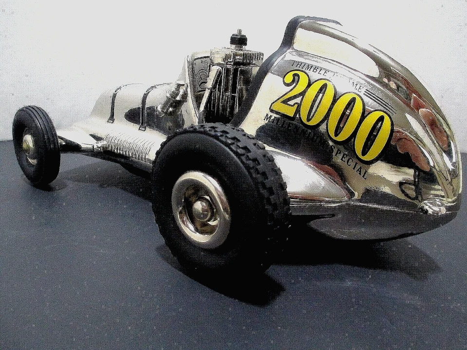 Rare, vintage Thimble Drome Nylint tether midget car toy, line control. Mint - Image 4 of 4