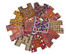 Big Wholesale Lot 50 Afghani Banjara Dress Yoke Neck Handmade Embroidered Patch