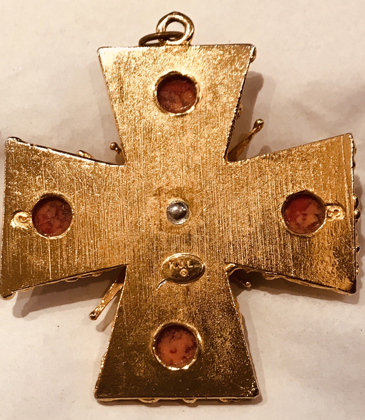 KJL Kenneth Jay Lane  MALTESE CROSS PENDANT - image 6