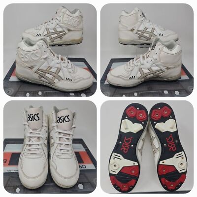 Asics Gel Cricket Stollen Schuhe Gr. 10,5 Turnschuhe High Top KY28 HR Leader 2 Vintage