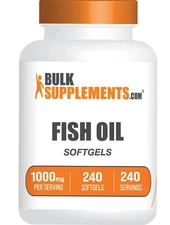 BulkSupplements Fish Oil 240 Softgels - 1000 mg Per Serving
