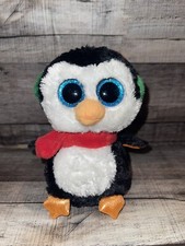 TY BEANIE BOOS NORTH THE HOLIDAY PENGUIN CHRISTMAS 6" BEANBAG PLUSH 2014 BIG EYE