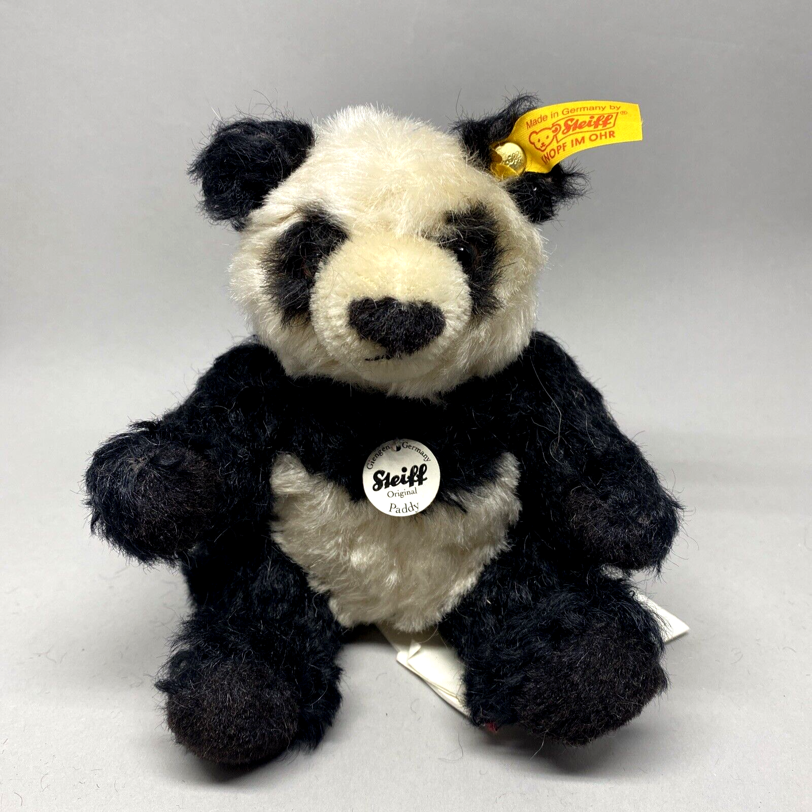 Steiff ""Paddy"" Panda - 20cm, Black & White Mohair - EAN:040245 - 2008