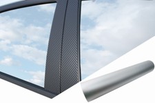 6x PREMIUM A B C S&auml;ule T&uuml;r Leisten Auto Folie Set Silber Matt viele Fahrzeuge