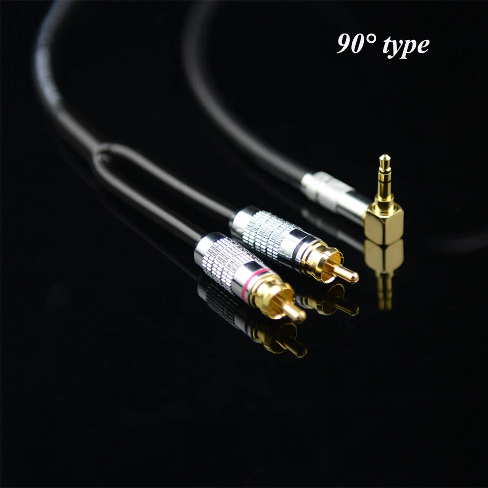 Stereo 3.5mm to 2 RCA Audio Cable Audiophile Hi Fi for HDTV CD DVD High Quality - Image 2 of 4