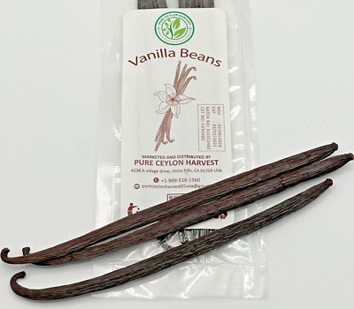 Organic Vanilla Beans Whole Grade A Pods Vanilla Extract & Baking 1 oz 8inch