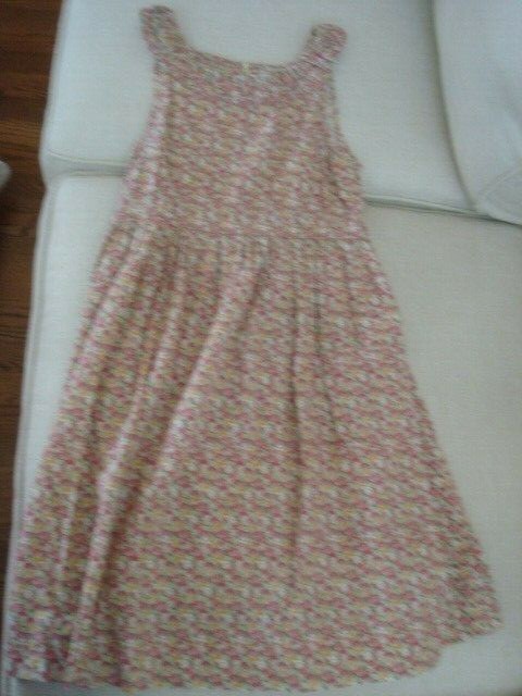 Pink,White,Green Floral Sleeveless Dress-Red Camel-100% Cotton-Girls size 14