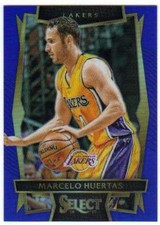 2016-17 Panini Select Concourse Level Blue Prizm /299 #66 Marcelo Huertas Lakers