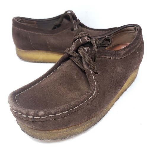 clarks brown suede wallabees