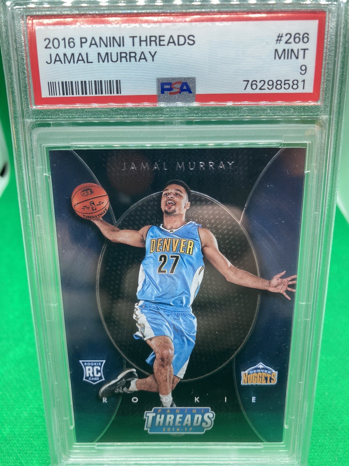Jamal Murray Rookie Card 2016 Panini Threads Etch 266 PSA 9 RC Denver