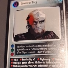 Star Trek CCG Foil Gowron of Borg V.I.P. Card Decipher The Next Generation