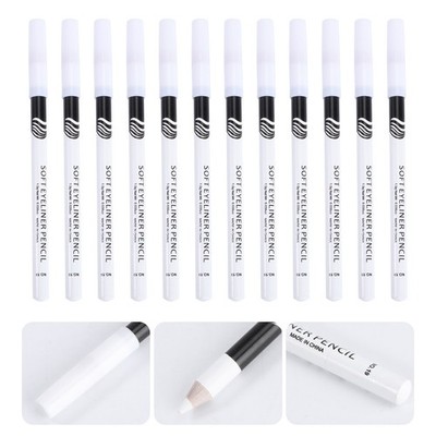  12 Stück Textmarker Eyeliner Stift Lidschattenstift Weißer Eyeliner Bleistift