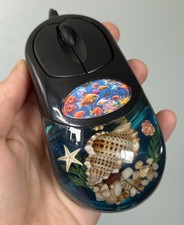 Frutiger Aero 3D Optical Aqua Mouse Fish Trop...