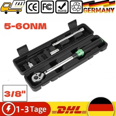 Profession DREHMOMENTSCHLÜSSEL SET 3/8'' 5-60Nm SCHLÜSSEL Mit 1/2'' & 1/4''Socket
