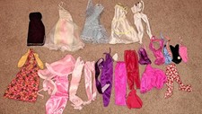 Vintage 1980's Barbie clothes lot gowns swimsuits