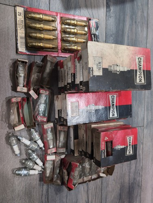 #ad LOT 117 NOS Champion Spark Plugs Various Applications $54.99