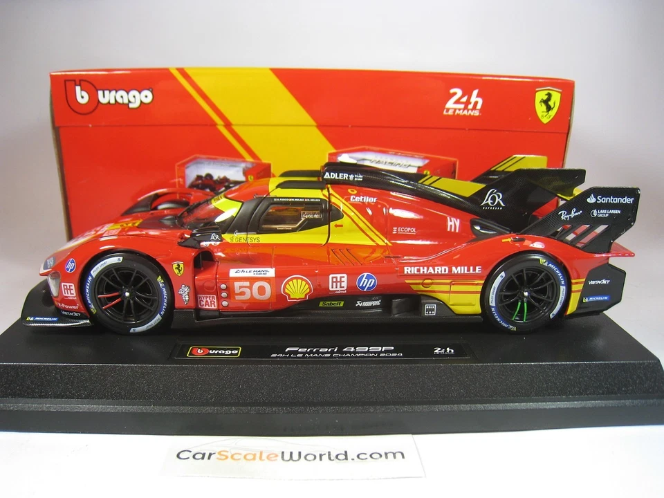 FERRARI 499P #50 WINNER 24H LE MANS 2024 1/24 BBURAGO - Imagen 2 de 4