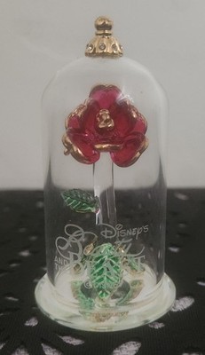 Disney Arribas Brothers Glass Rose Dome Beauty & The Beast Inspired NMIB