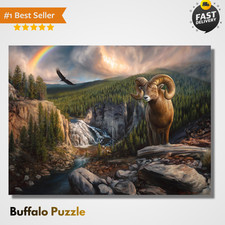 Buffalo A Wild Journey - 1000 Piece Jigsaw Puzzle for Adults, Made in USA