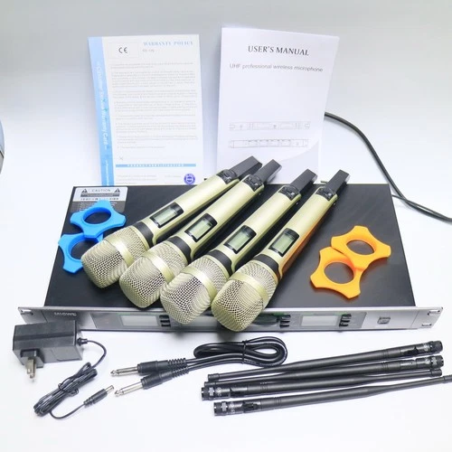 ULXD4Q LED Wireless 4 Microphone System 4 SKM9500 Handheld Mics 540-590MHz - Picture 6 of 9