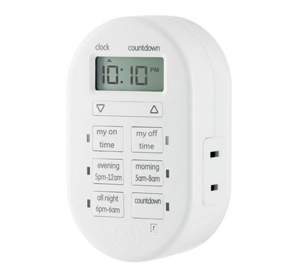 myTouchSmart Plug In Digital Timer Indoor Simple Set White 39094 Outlet