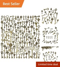 125 Pcs Vintage Skeleton Key Charms - Antique Bronze for DIY Jewelry Artistry
