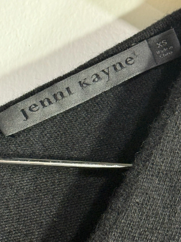 Jenni Kayne Women’s Xs Dress Black Long Sleeve Maxi Sweater Dress Wool Cashmere - Image 3 of 4