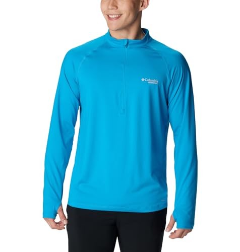 COLUMBIA MENS M ENDLESS TRAIL С ДЛИННЫМ РУКАВОМ ИЗ СЕТЧАТОЙ ТКАНИ НА МОЛНИИ 12 - OCEAN BLUE - M 9190₽