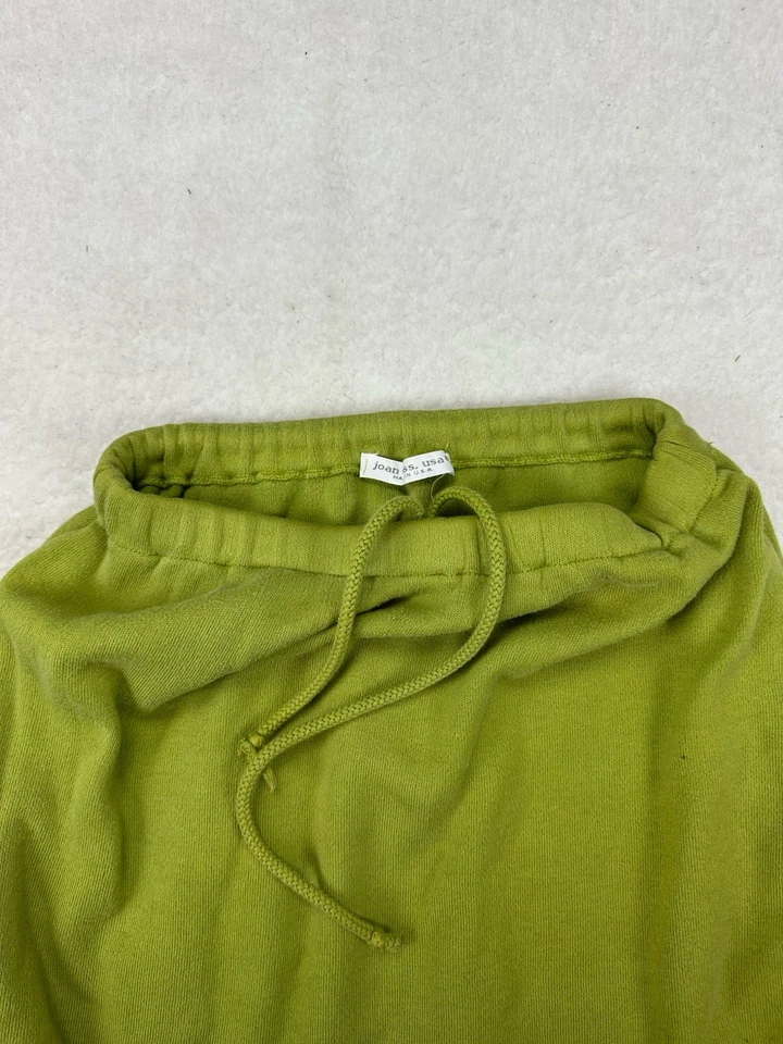 Falda cintura elástica Joan Vass talla 0 verde 100 % algodón Foto 3 de 4