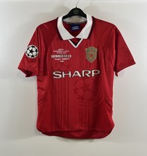 Manchester United CL Winners Home Football Shirt 1997/00 Adults (M) Umbro I191