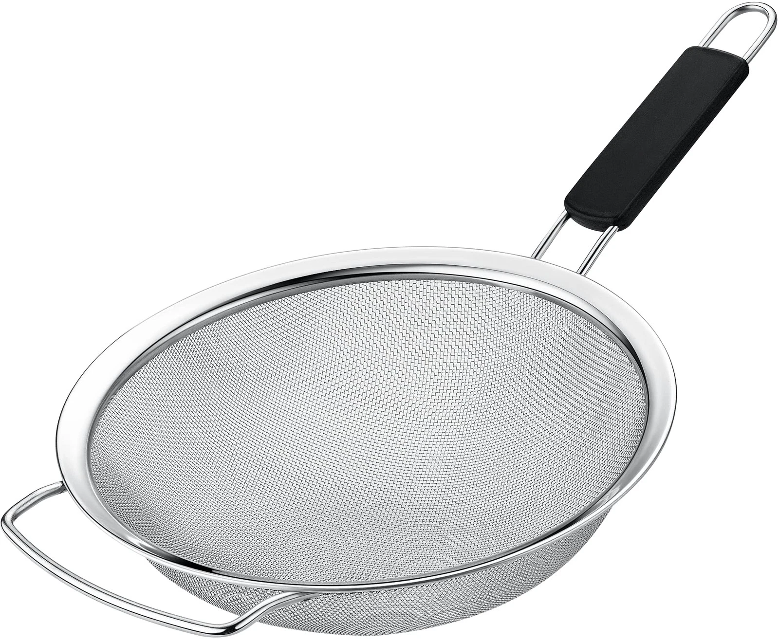 9" Large Fine Mesh Strainer with Thermo Plastic Rubber Handle - Sieve Fine Me...