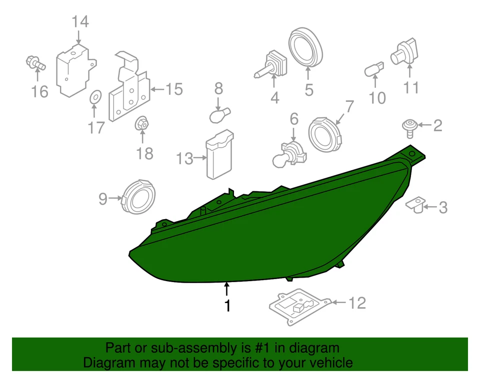 Conjunto compuesto original Ford F1EZ-13008-L Foto 2 de 4