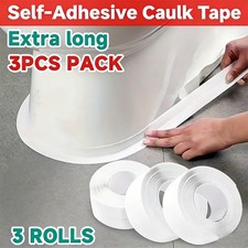 3PCS Caulk Tape Waterproof Self Adhesive for Bathroom Caulking Tape Shower Caulk