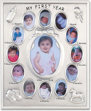 830080 Silver Plated My First Year Picture Frame