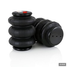 2 Pcs Triple Bellow Air Suspension Bags 2600 Lbs Airbags 12 Npt Single Port 2 Pcs Triple Bellow Air Suspension Bags 2600 Lbs Airbags 12 Npt Single Port