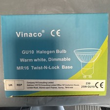 Vinaco GU10 Halogen Spotlight Bulbs, 25W, 6-Pack, 38� Angle