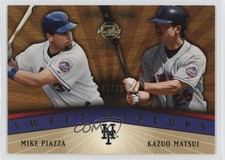 2004 Sweet Spot Lineups Wood Variation 42/99 Mike Piazza Kazuo Matsui HOF g5i