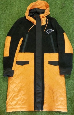 Nike Sportswear Parka oliv orange Fleece Sherpa Jacke Sport Mantel Large £300